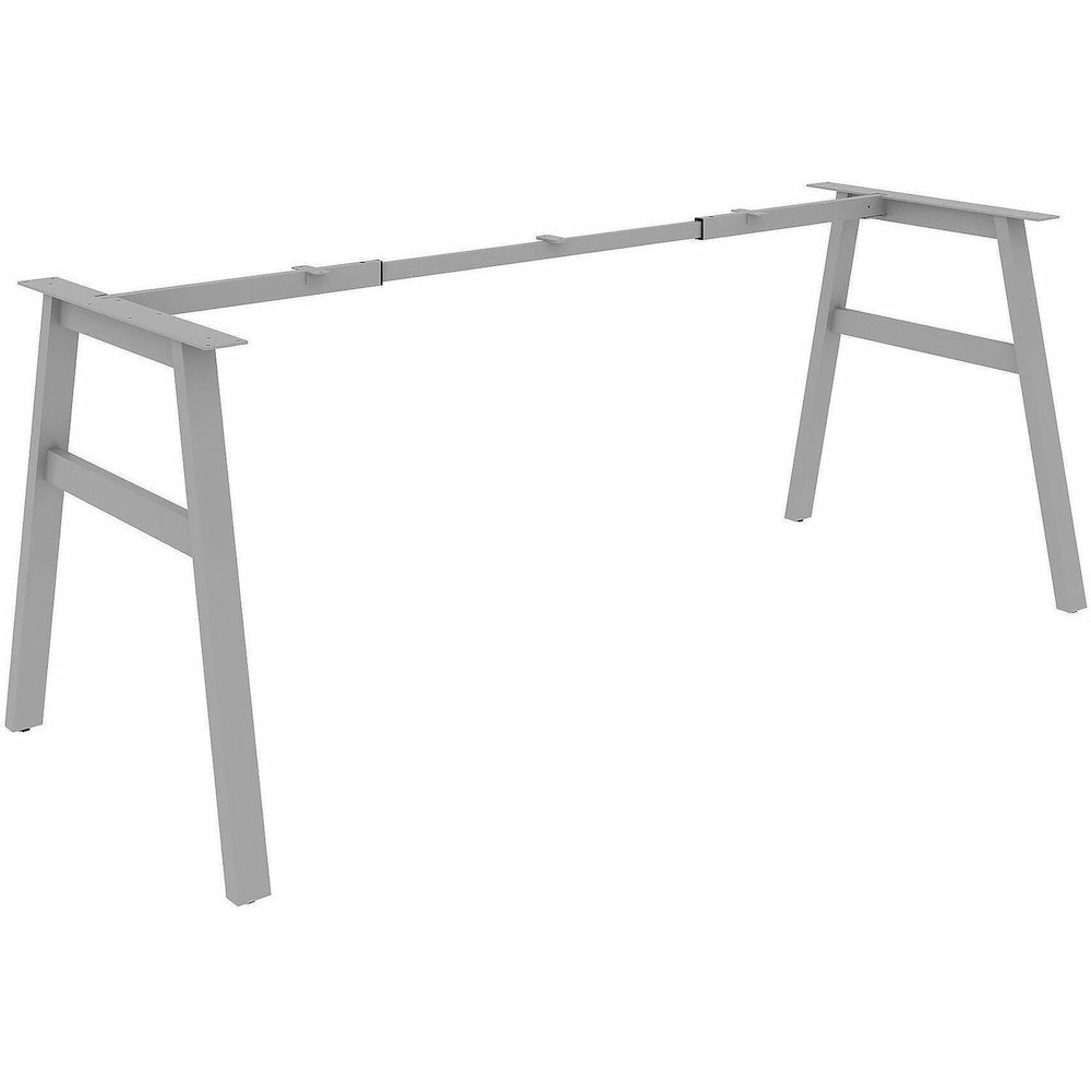 Lorell Table Base - Powder Coated A-shaped, Silver Base - 28.50" Height x 71.60" Width x 29.10" Depth - Metal Base Material - 1 Each. Picture 1