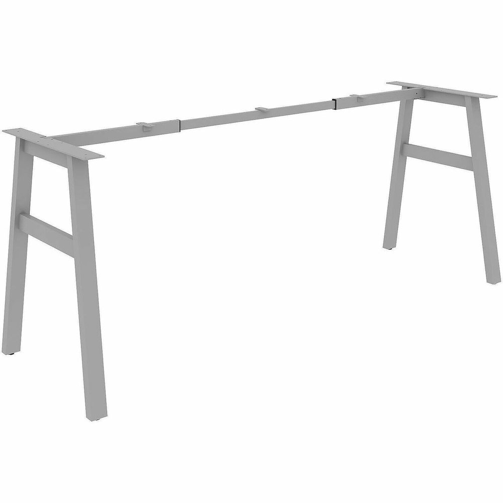 Lorell Table Base - Powder Coated A-shaped, Silver Base - 28.50" Height x 71.60" Width x 23.20" Depth - Metal Base Material - 1 Each. Picture 1
