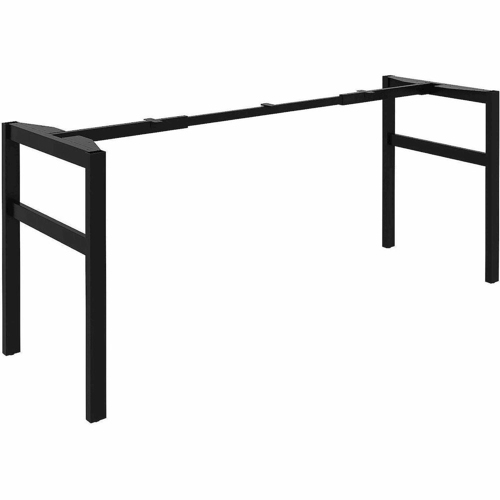 Lorell Table Base - Powder Coated H-shaped, Black Base - 28.50" Height x 71.60" Width x 23.20" Depth - Metal Base Material - 1 Each. Picture 1