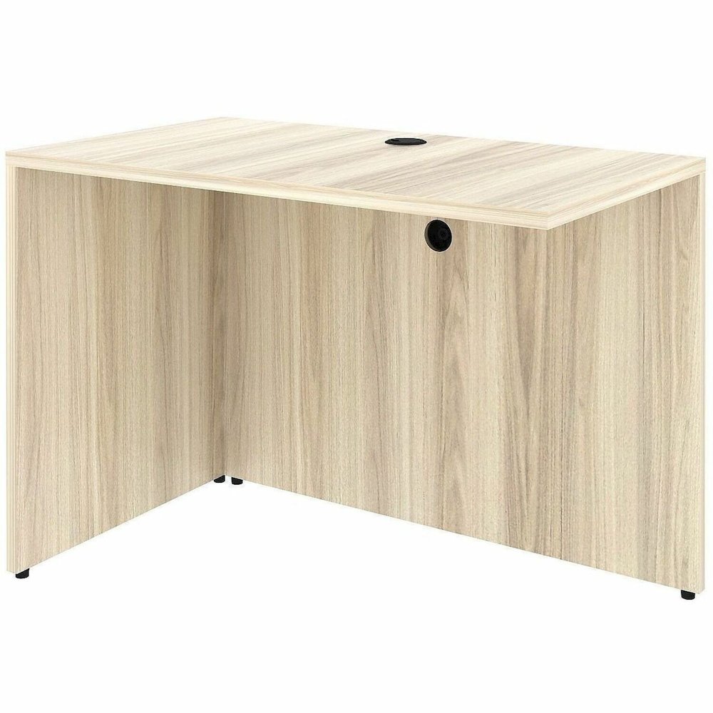 Lorell Essentials Rectangular Return Shell - Rectangle - 1" Thickness Table Top, 29.5" Height x 42" Width x 24" Depth Return Shell - Material: Laminate, Metal - Finish: Modern Elm - Laminate, Modern E. Picture 1