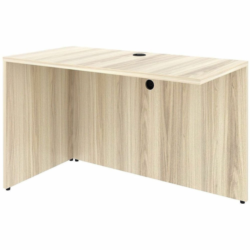 Lorell Essentials Rectangular Return Shell - Rectangle - 1" Thickness Table Top, 29.5" Height x 48" Width x 24" Depth Return Shell - Material: Laminate, Metal - Finish: Modern Elm - Laminate, Modern E. Picture 1