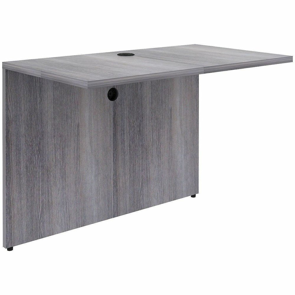 Lorell Weathered Charcoal Laminate Desking - 29.5" Height x 42" Width x 24" Depth, 1" Thickness Top - Finish: Weathered Charcoal - Weathered Charcoal, Laminate Table Top - Laminated, Cam Lock, Durable. Picture 1