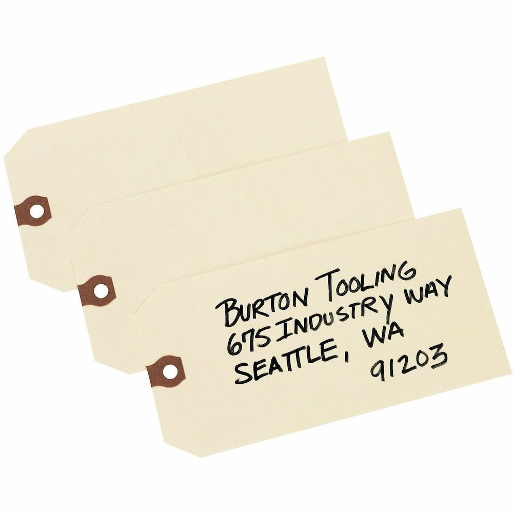 Avery&reg; Unstrung Shipping Tags, 11.5 pt. Stock, 6-1/4" x 3-1/8" , 1,000 Manila Hang Tags - 6.20" Length x 3.13" Width - Rectangular - Card Stock - Manila - 1000 / Box. Picture 1