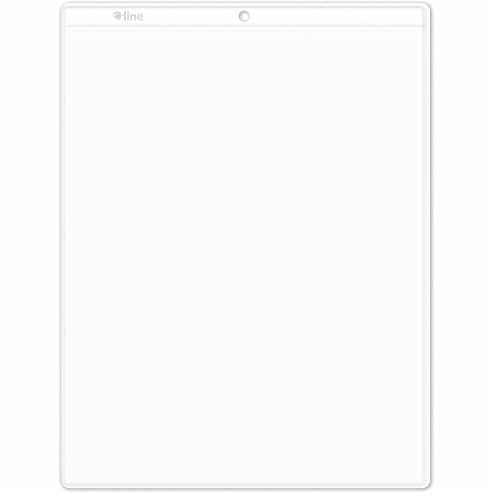C-Line Letter No Vinyl File Pocket - 8 1/2" x 11" - Vinyl - Clear - Punched - 50 / Box. Picture 1