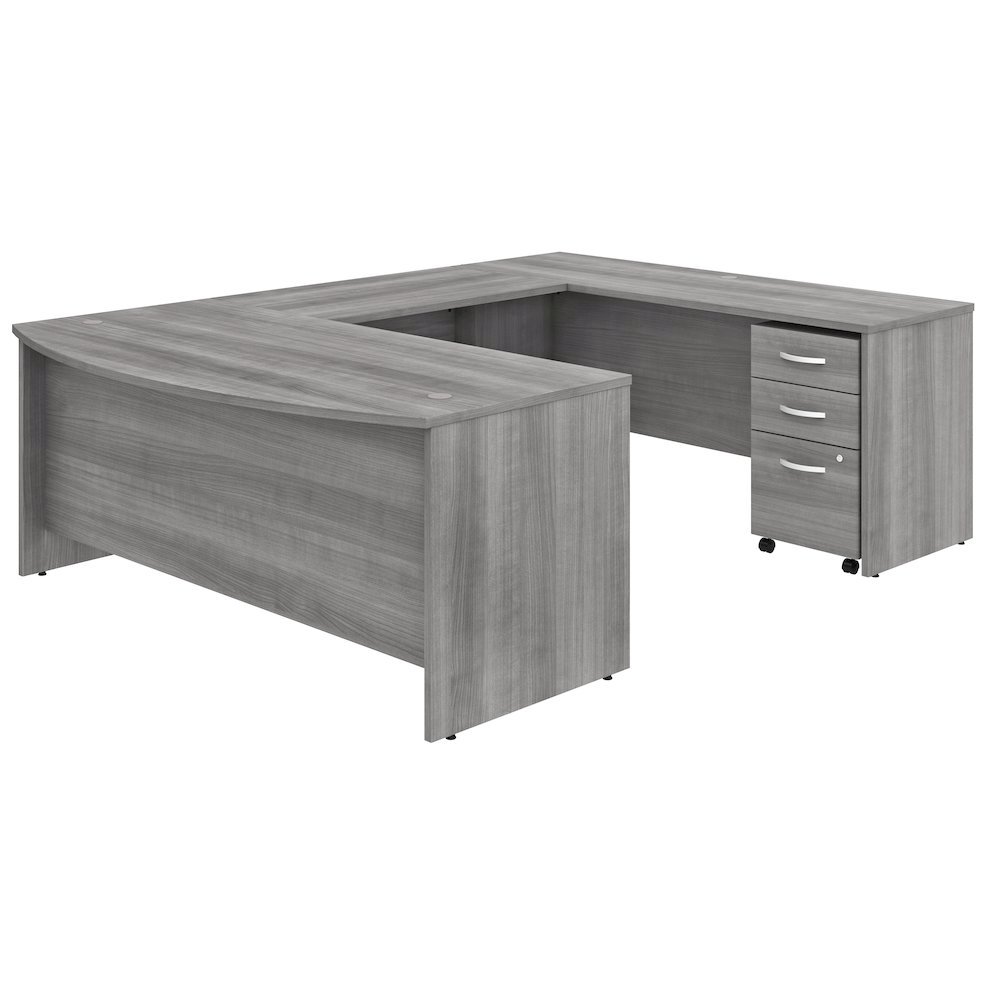 Studio C 72W x 36D U Shaped Desk with Mobile File Cabinet. Picture 1
