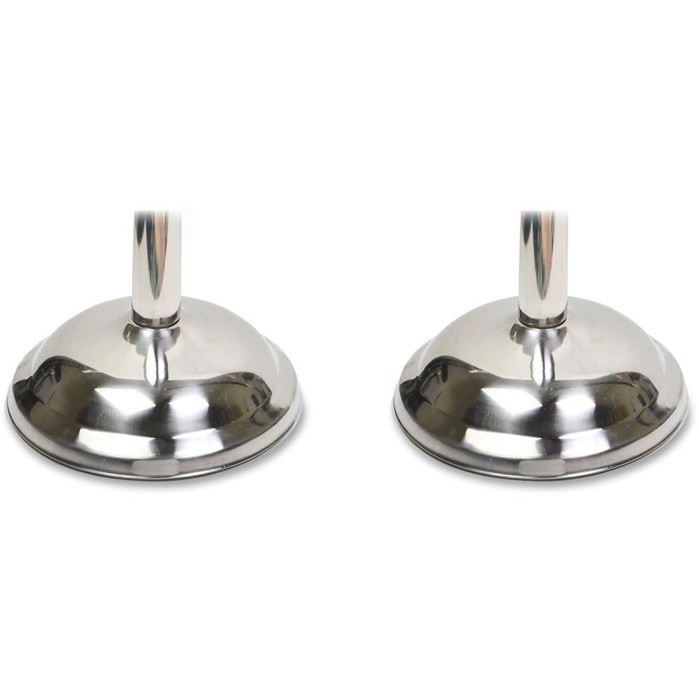 Tatco Bell-shaped Weight Base for Stanchion - Stainless Steel Black Rope - Chrome - 2 / Box. Picture 1
