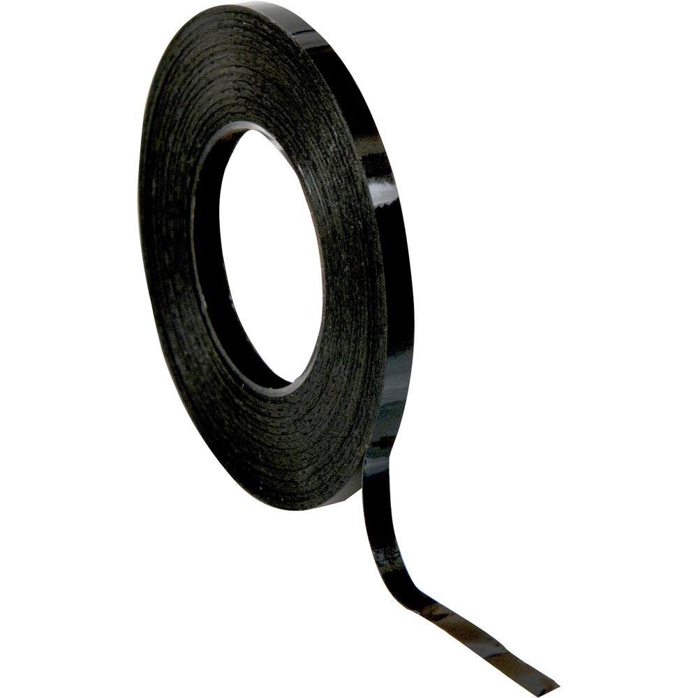 Chartpak Glossy Graphic Tape - 27 ft Length x 0.13" Width - Creep Resistant - For Artwork, Decorating - 1 / Roll - Black. Picture 1