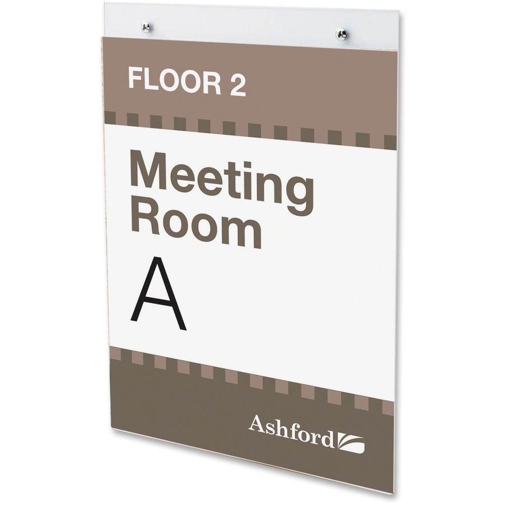 Deflecto Classic Image Wall Mount Sign Holder - 8.5" Width x 11" Height - Wall Mountable - Plastic - Clear - 1 Each. Picture 1