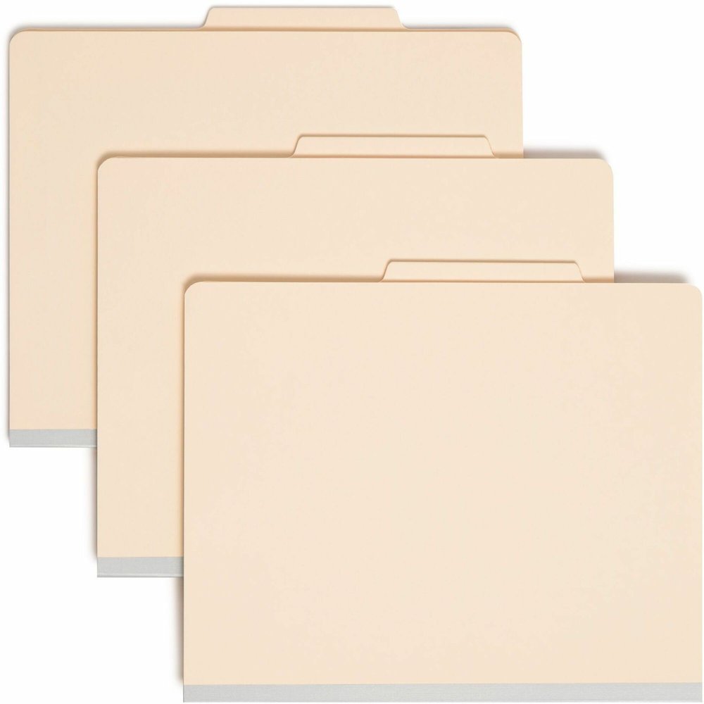 Smead 2/5 Tab Cut Letter Recycled Classification Folder - 8 1/2" x 11" - 2" Expansion - 2 x 2B Fastener - 2" for Folder - Top Tab Location - Right of Center Tab Position - 1 Divider - 18 pt. - 2 Plys . Picture 1