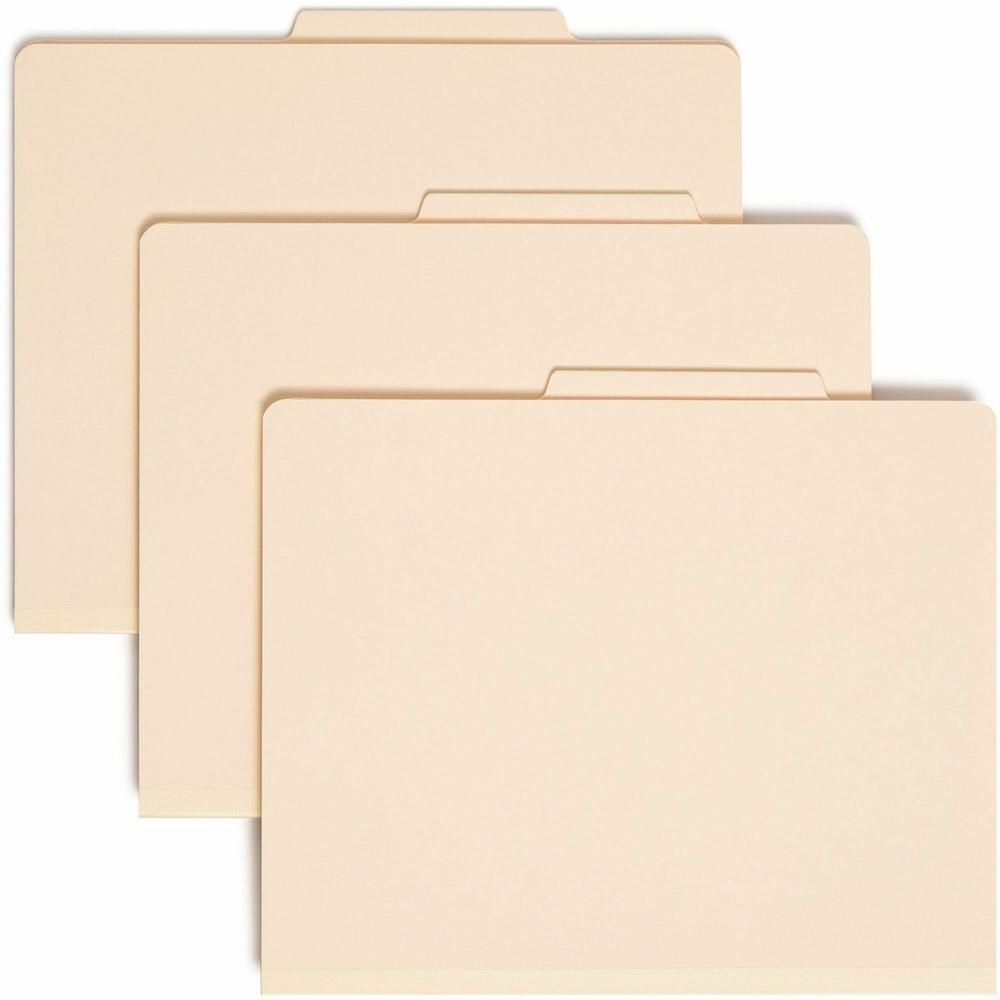Smead 2/5 Tab Cut Letter Recycled Classification Folder - 8 1/2" x 11" - 2" Expansion - 2 x 2B Fastener - 2" for Folder - Top Tab Location - Right of Center Tab Position - 2 Divider - 18 pt. - 2 Plys . Picture 1
