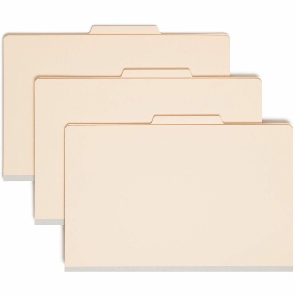Smead 2/5 Tab Cut Legal Recycled Classification Folder - 8 1/2" x 14" - 2" Expansion - 2 x 2B Fastener - 2" for Folder - Top Tab Location - Right of Center Tab Position - 1 Divider - 18 pt. - 2 Plys -. Picture 1