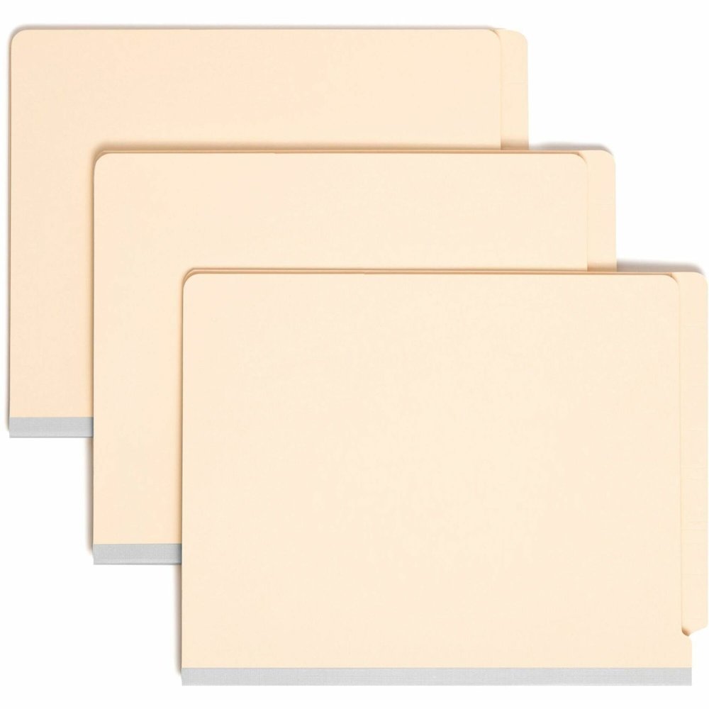 Smead Straight Tab Cut Letter Recycled Classification Folder - 8 1/2" x 11" - 2" Expansion - 2 x 2B Fastener - 2" for Folder - End Tab Location - 2 Divider - 18 pt. - 2 Plys - Pressboard - Manila - Lo. Picture 1