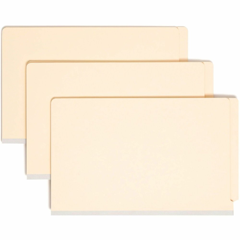 Smead Legal Recycled Classification Folder - 8 1/2" x 14" - 2" Expansion - 2 x 2B Fastener - 2" for Folder - End Tab Location - 2 Divider - 18 pt. - Pressboard - Manila - 10% Recycled - 10 / Box. Picture 1