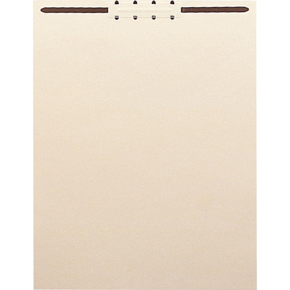Smead File Backs with Fastener - 8.5" Height x 11.5" Width - 2" Maximum Capacity - For Letter 8 1/2" x 11" Sheet - Rectangular - Manila - 100 / Box. Picture 1