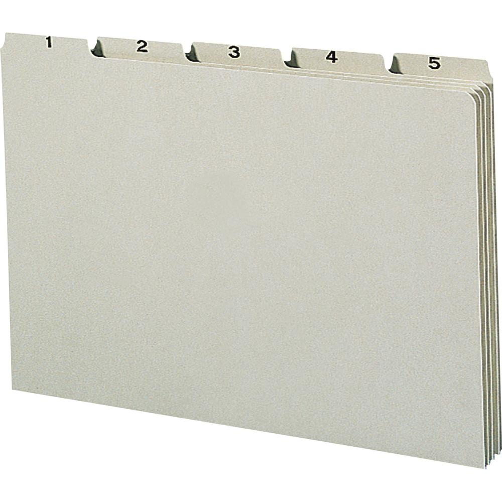 Smead 100% Recycled Filing Guides with Daily Indexing - Printed Assorted Tab(s) - Month - Jan-Dec - 31 Tab(s)/Set - Legal - Gray Pressboard, Green Tab(s) - Recycled - 31 / Set. Picture 1