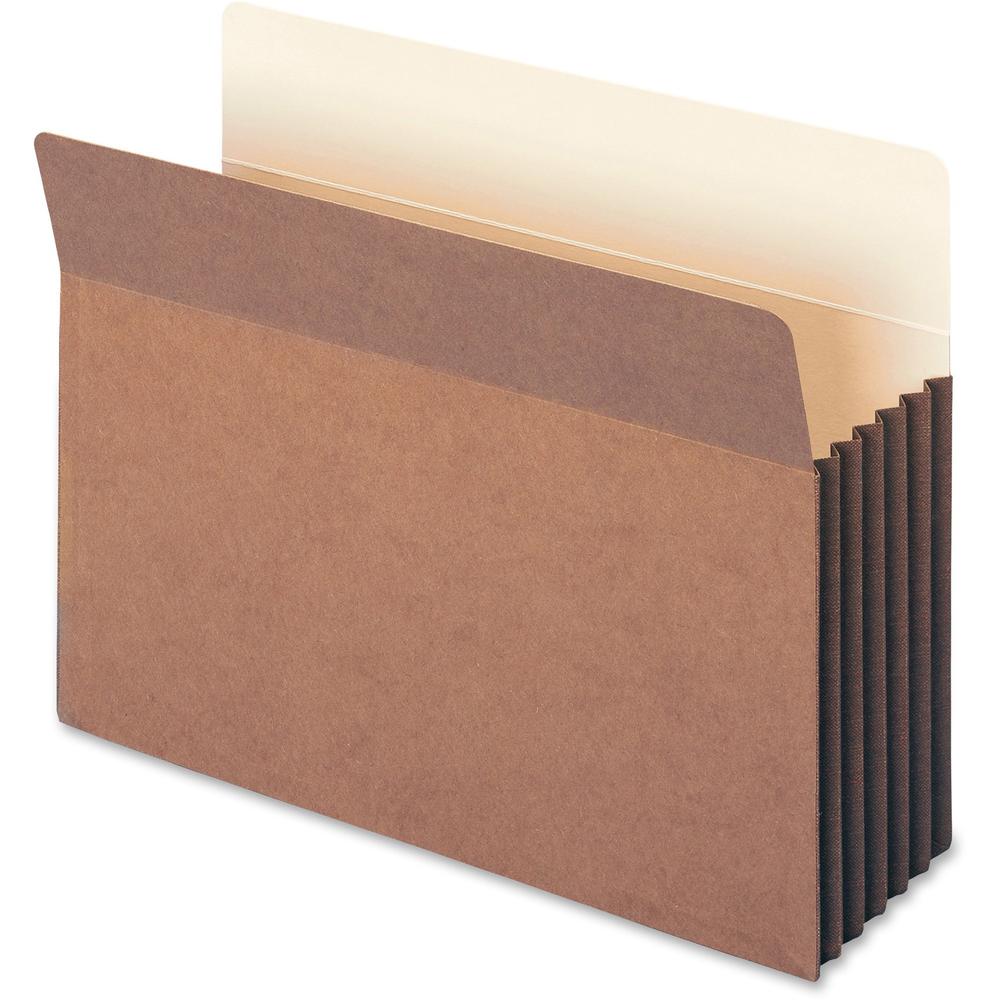 Smead Straight Tab Cut Letter Recycled File Pocket - 8 1/2" x 11" - 5 1/4" Expansion - Top Tab Location - 12.5 pt. - Redrope - Tear Resistant, Rounded Corner, Reinforced Gusset - 30% Recycled - 10 / B. Picture 1