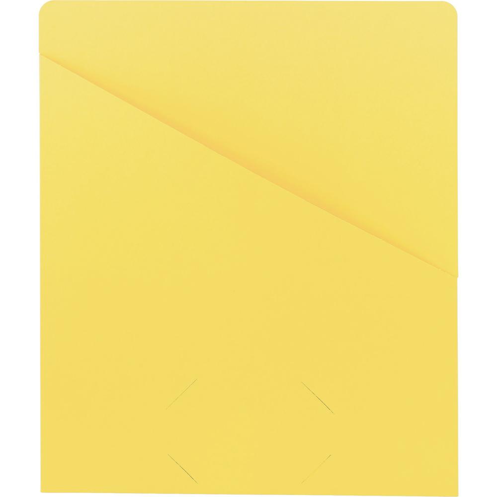 Smead Letter Recycled File Jacket - 8 1/2" x 11" - Yellow - 10% Recycled - 25 / Pack. Picture 1