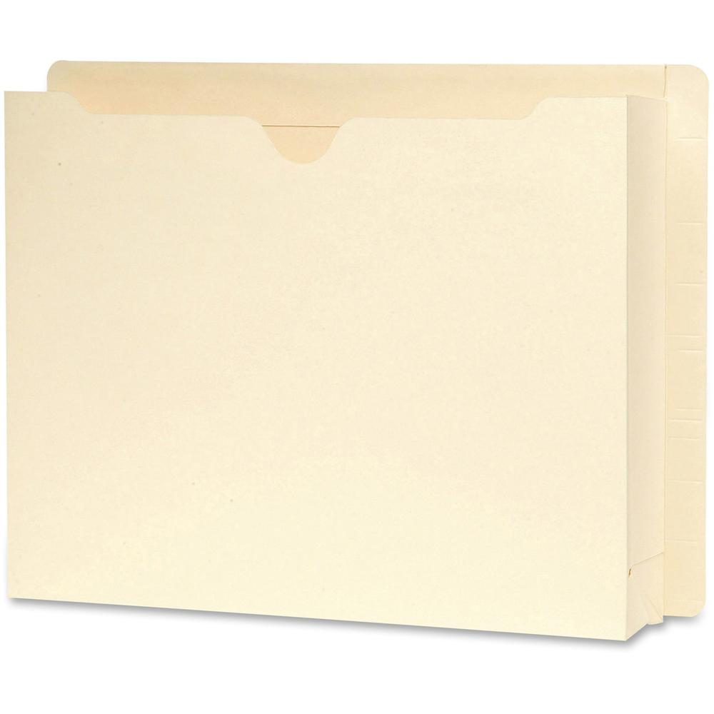 Smead Straight Tab Cut Letter Recycled File Jacket - 8 1/2" x 11" - 2" Expansion - Manila - 10% Recycled - 25 / Box. Picture 1