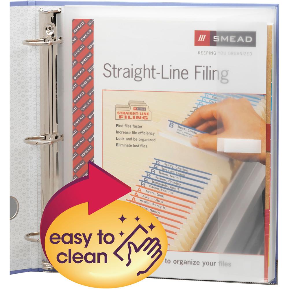 Smead Poly Three-Ring Envelope - For Letter 8 1/2" x 11" Sheet - 3 x Rings - Clear - Poly - 3 / Pack. Picture 1