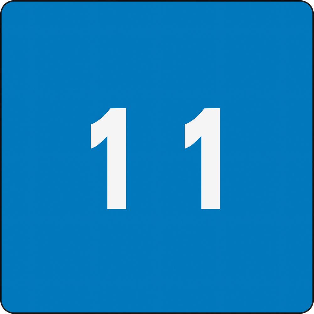 Smead DCC Color-Coded Numeric Labels - "Number" - 1 1/2" Width x 1 1/2" Length - Light Blue - 250 / Roll. Picture 1