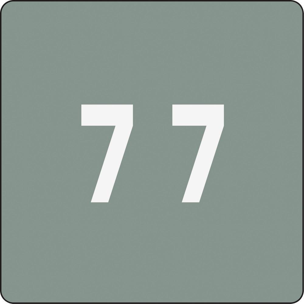 Smead DCC Color-Coded Numeric Labels - "Number" - 1 1/2" Width x 1 1/2" Length - Gray - 250 / Roll. Picture 1