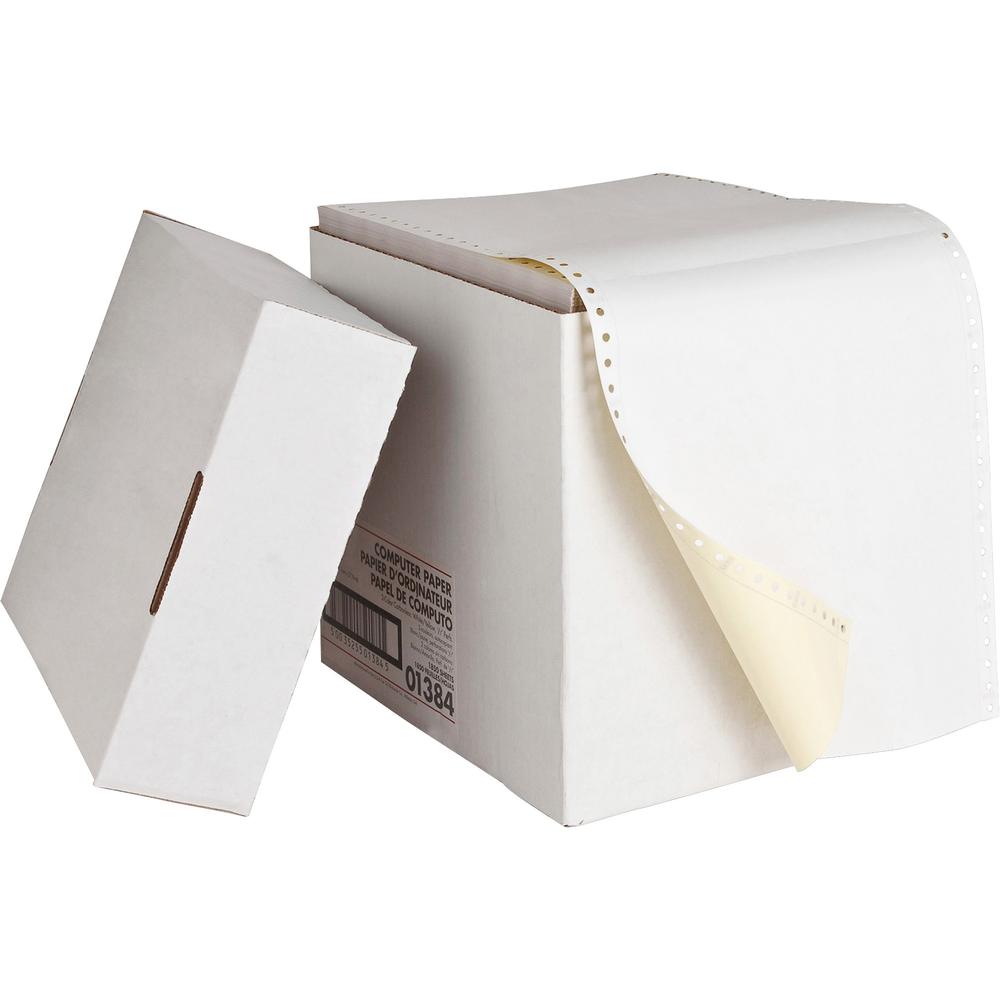 Sparco Multicolor Carbonless Computer Paper - Letter - 8 1/2" x 11" - 15 lb Basis Weight - Perforated - White - 1850 / Carton. Picture 1