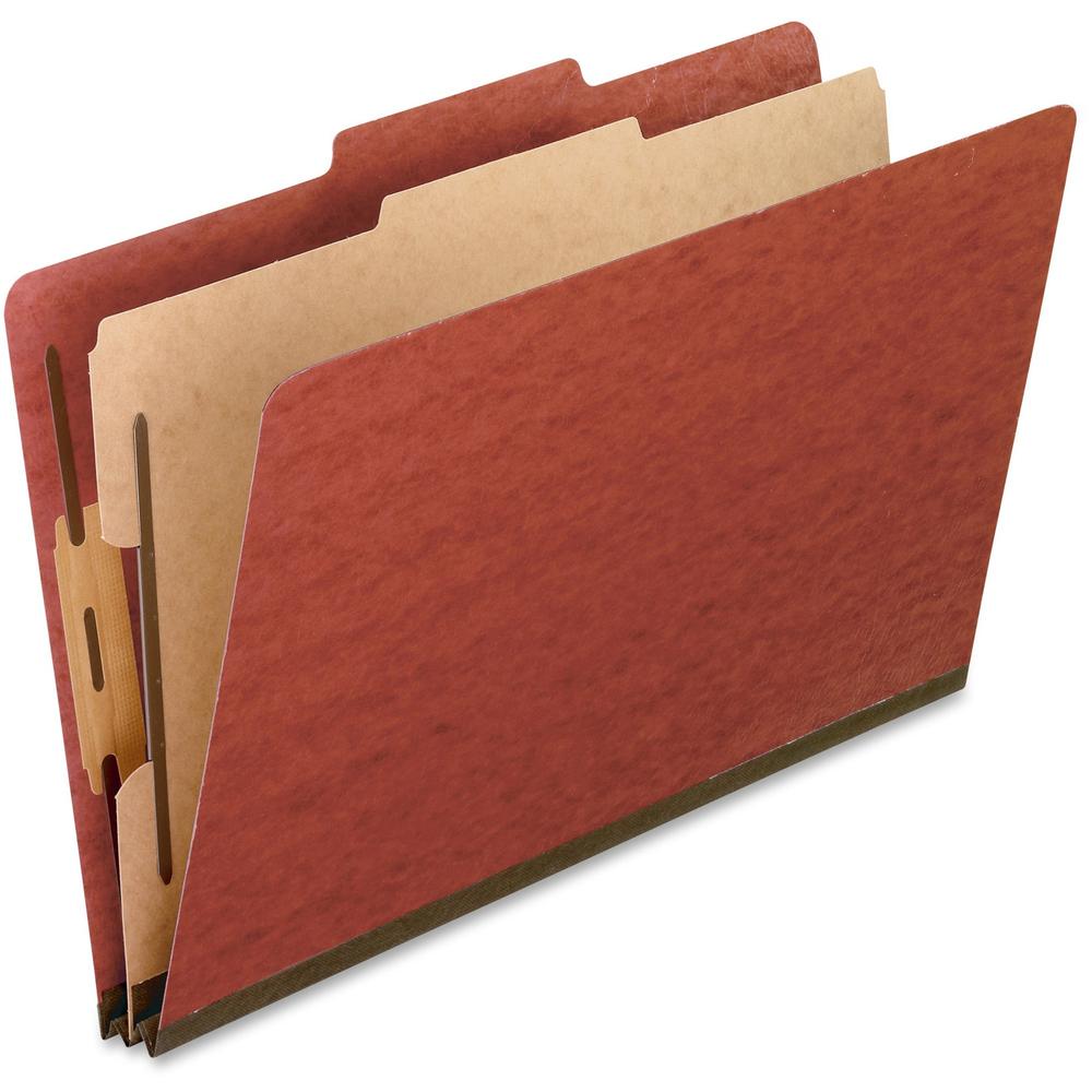 Pendaflex 2/5 Tab Cut Legal Recycled Classification Folder - 8 1/2" x 14" - 2" Expansion - 4 Fastener(s) - 2" Fastener Capacity for Folder, 1" Fastener Capacity for Divider - Top Tab Location - Right . Picture 1