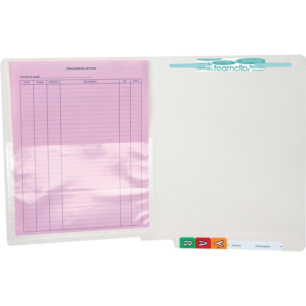 Tabbies Self-adhesive Poly Pockets - 4 3/4" x 7" Sheet - Clear - Poly - 100 / Box. Picture 1