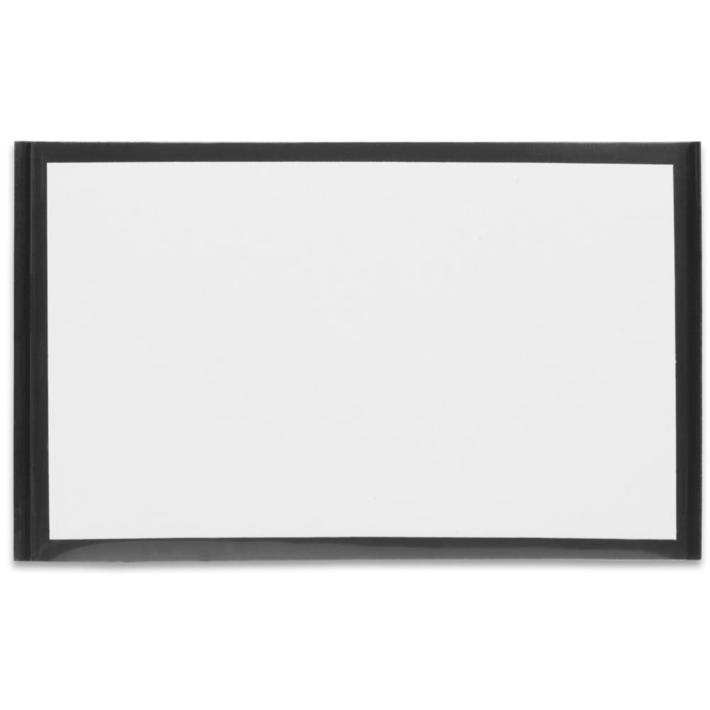 Tatco Label Inserts Magnetic Label Holders - Support 3" x 5" Media - 3.4" x 5.4" x - Vinyl - 10 / Pack - Black. Picture 1
