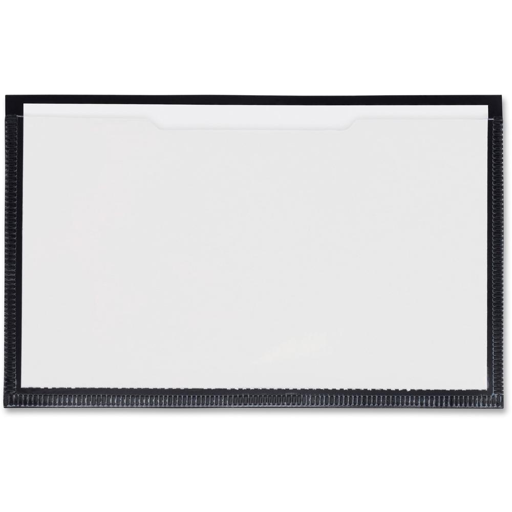 Tatco Label Inserts Magnetic Label Holders - Support 4" x 6" Media - 4.4" x 6.4" x - Vinyl - 10 / Pack - Black. Picture 1