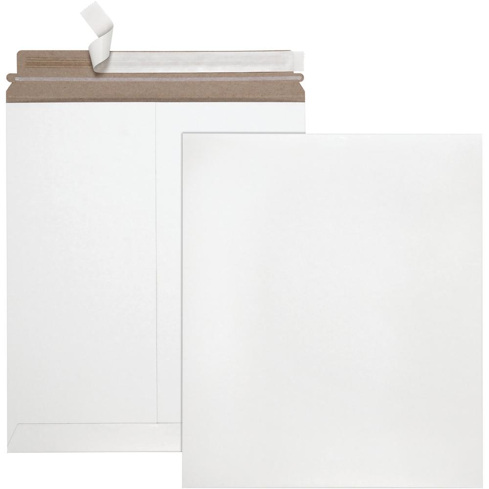 Quality Park Sturdy Fiberboard Photo Mailers - Board - 6" Width x 8" Length - Self-sealing - Fiberboard - 25 / Box - White. Picture 1