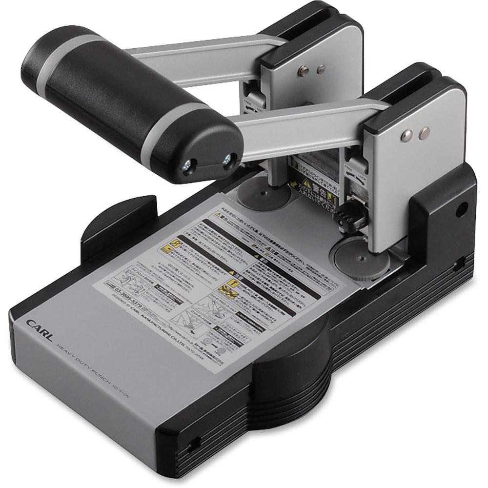 CARL XHC2100 Extra Heavy-duty Two Hole Punch - 2 Punch Head(s) - 100 Sheet of 20lb Paper - 1/4" Punch Size - Blue. Picture 1