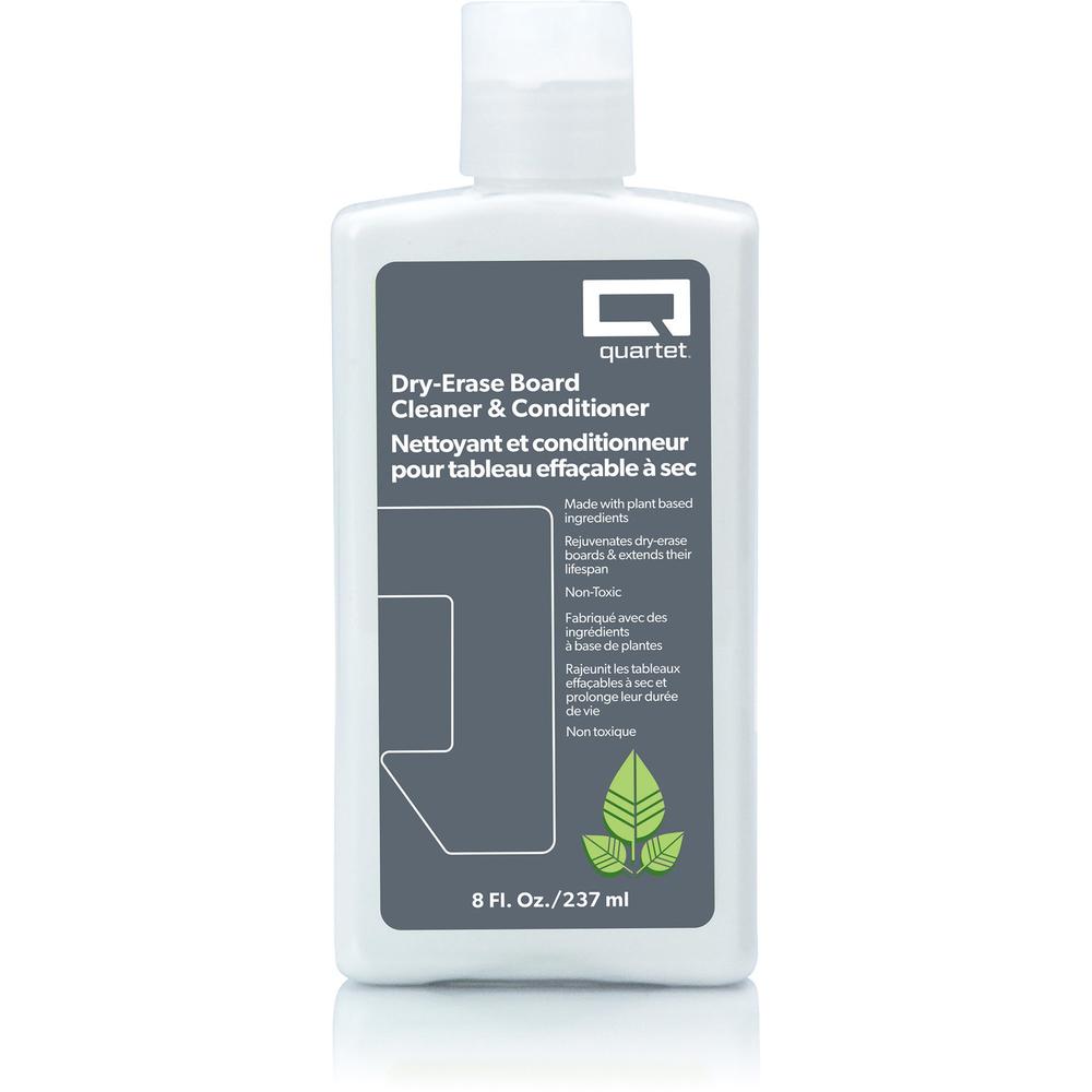 Quartet Whiteboard Cleaner/Conditioner - 8 fl oz - Used as Ink Remover, Stain Remover, Ghost Remover - Non-toxic, Low Odor - White - Silicon - 1Each. Picture 1