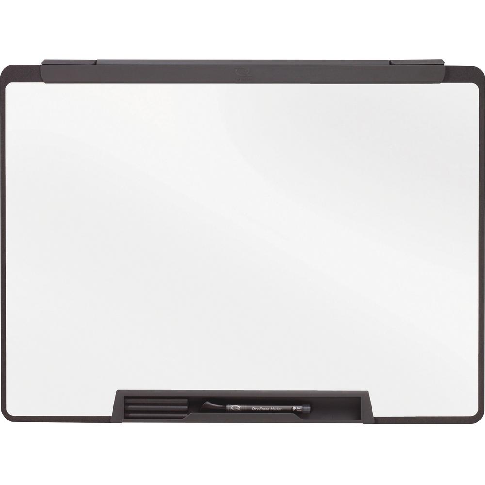 Quartet Motion Cubicle Whiteboard - 24" (2 ft) Width x 18" (1.5 ft) Height - White Melamine Surface - Black Plastic Frame - 1 Each. Picture 1