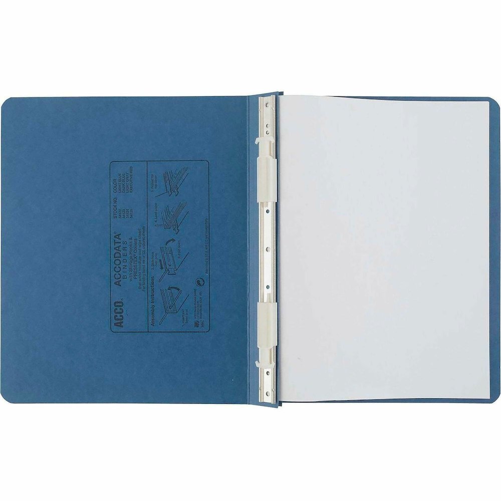 ACCO Presstex Storage Hook Data Binders - 6" Binder Capacity - Letter - 8 1/2" x 11" Sheet Size - Light Blue - Recycled - Retractable Filing Hooks, Hanging System, Moisture Resistant, Water Resistant . Picture 1