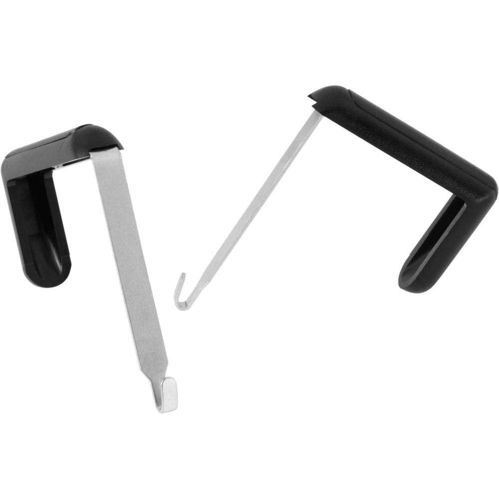 Quartet Cubicle Partition Hangers - 2 Hangers - for Board, Cubicle - Black - 2 / Set. Picture 1