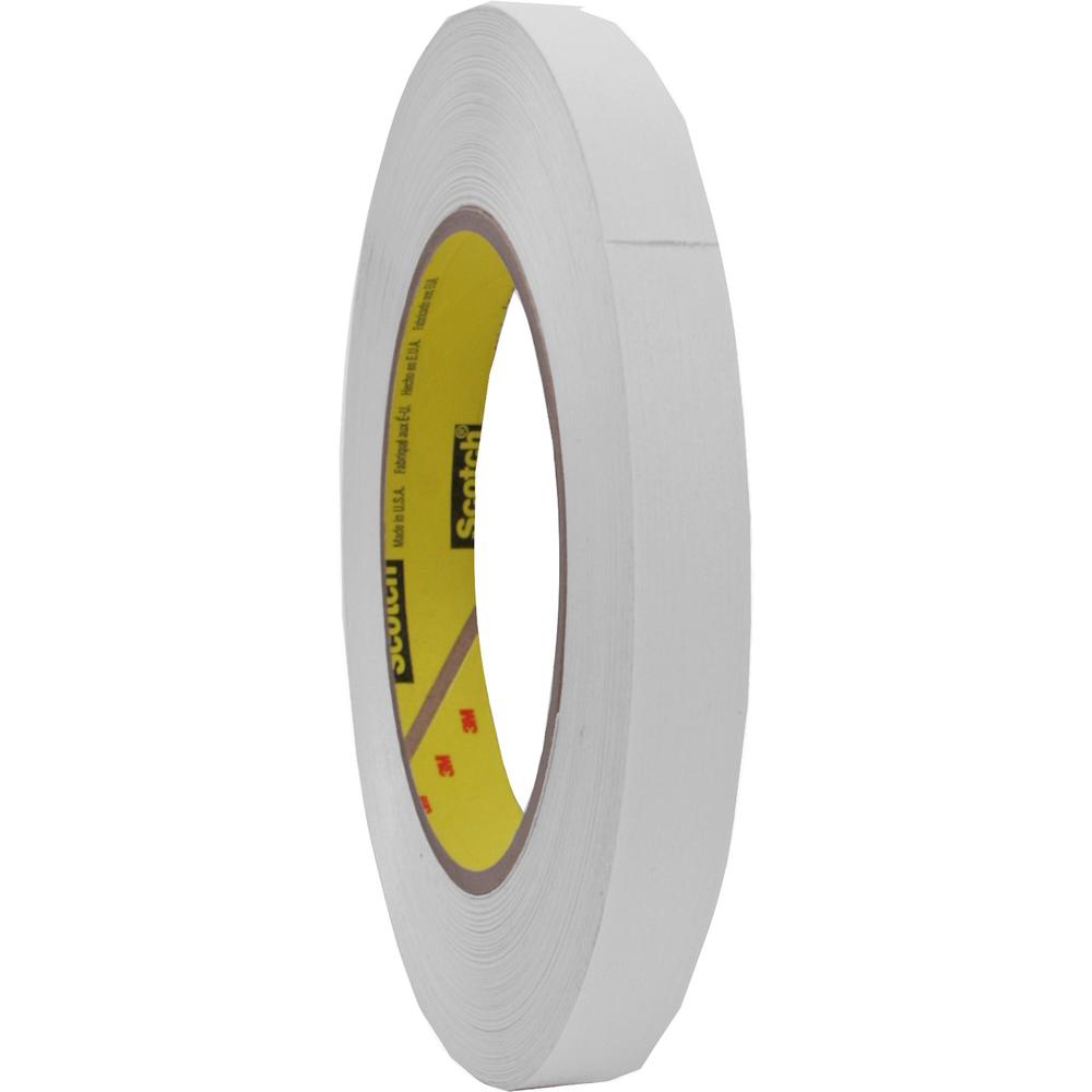 Scotch Flatback Write-On Paper Tape - 20 yd Length x 0.50" Width - 3" Core - 6.70 mil - Rubber Backing - For Shelf Labeling - 1 / Roll - White. Picture 1