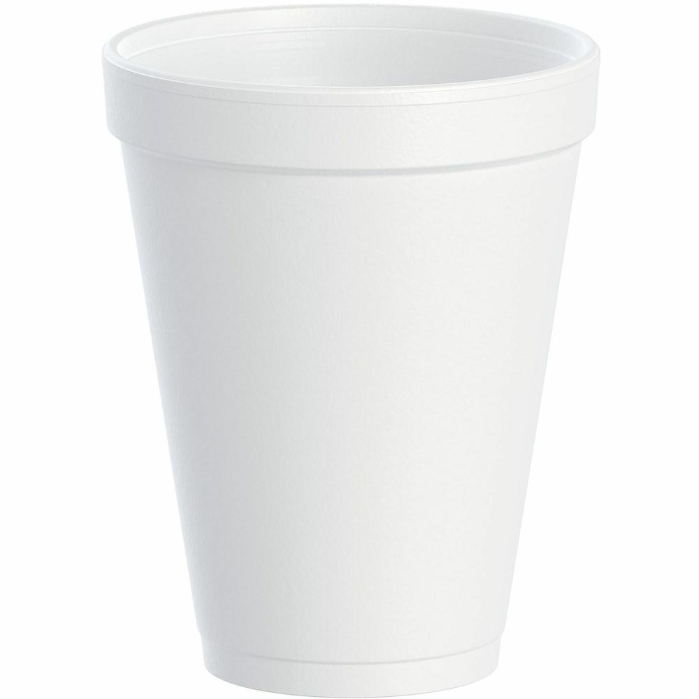 Dart 12 oz Insulated Foam Cups - 25 / Bag - 40 / Carton - White - Foam - Coffee, Soft Drink, Hot Cider, Hot Chocolate, Juice, Cappuccino, Tea, Cold Drink. Picture 1