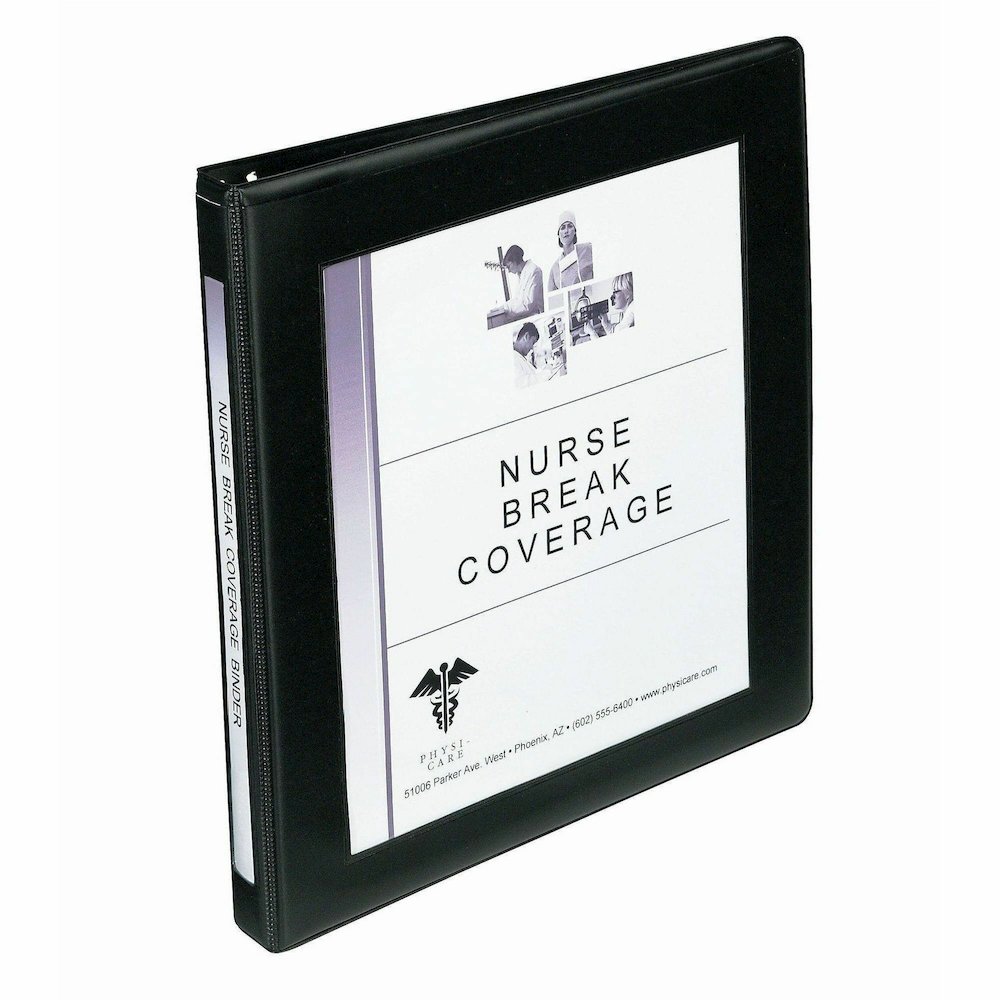 Avery Heavy-Duty Framed View 3 Ring Binder, 0.5" Slant Rings, Black - Avery&reg; Heavy-Duty Framed View 3 Ring Binder, 0.5" Slant Rings, 1 Black Binder (68050). Picture 1