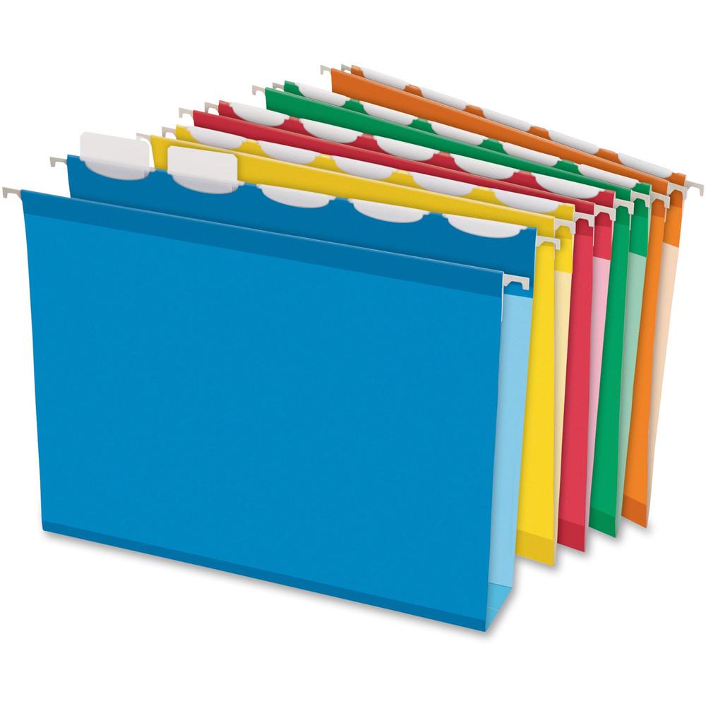 Pendaflex Letter Recycled Hanging Folder - 8 1/2" x 11" - 2" Expansion - 2" Fastener Capacity for Folder - Pressboard - Assorted - 10% Recycled - 20 / Box. Picture 1