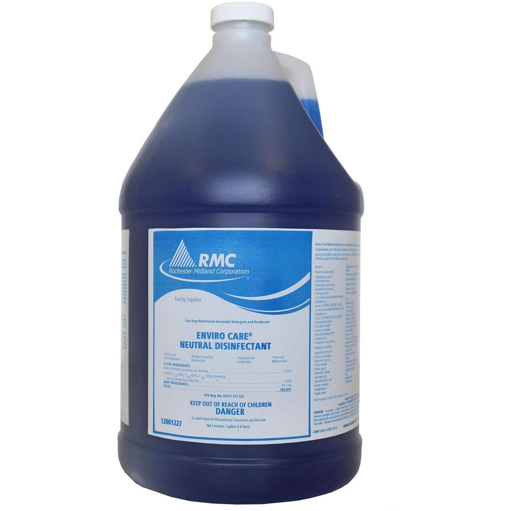 RMC Enviro Care Neutral Disinfectant - Concentrate - 128 fl oz (4 quart) - 1 Each - Blue. Picture 1