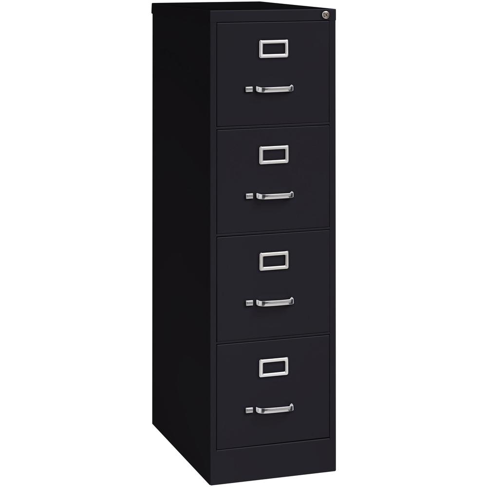 Lorell Fortress Series 25" Commercial-Grade Vertical File Cabinet - 15" Width x 25" Depth x 52" Height - 4 x Drawer(s) for File - Letter - Vertical - Security Lock, Ball-bearing Suspension, Heavy Duty. Picture 1