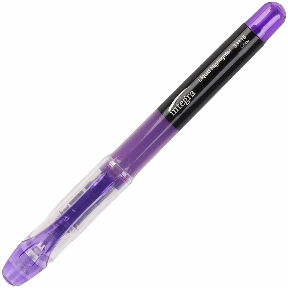Integra Liquid Highlighters - Purple Ink - 1 Dozen. Picture 1