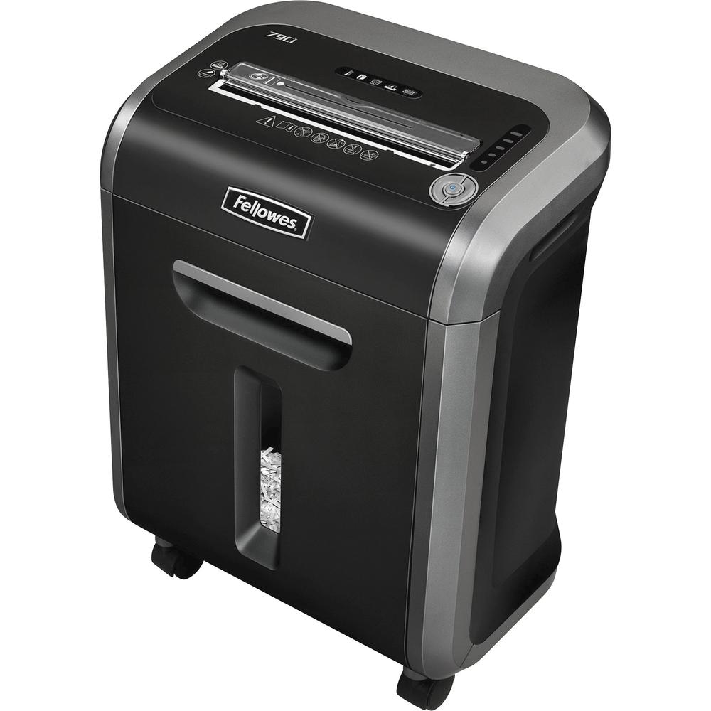 Fellowes Powershred&reg; 79Ci 100% Jam Proof Cross-Cut Shredder - Non-continuous Shredder - Cross Cut - 16 Per Pass - for shredding Staples, Credit Card, CD, DVD, Paper Clip, Junk Mail, Paper - 0.156". Picture 1
