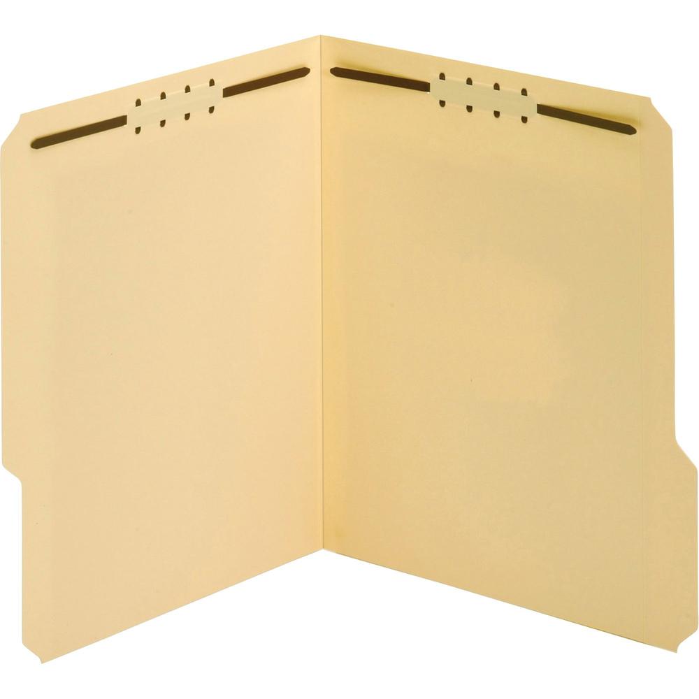 Pendaflex 1/3 Tab Cut Letter Recycled Top Tab File Folder - 8 1/2" x 11" - 3/4" Expansion - 1 Fastener - 2" for Folder - Top Tab Location - Assorted Tab Position - 18 pt. - Manila Paper - Manila - Tea. Picture 1