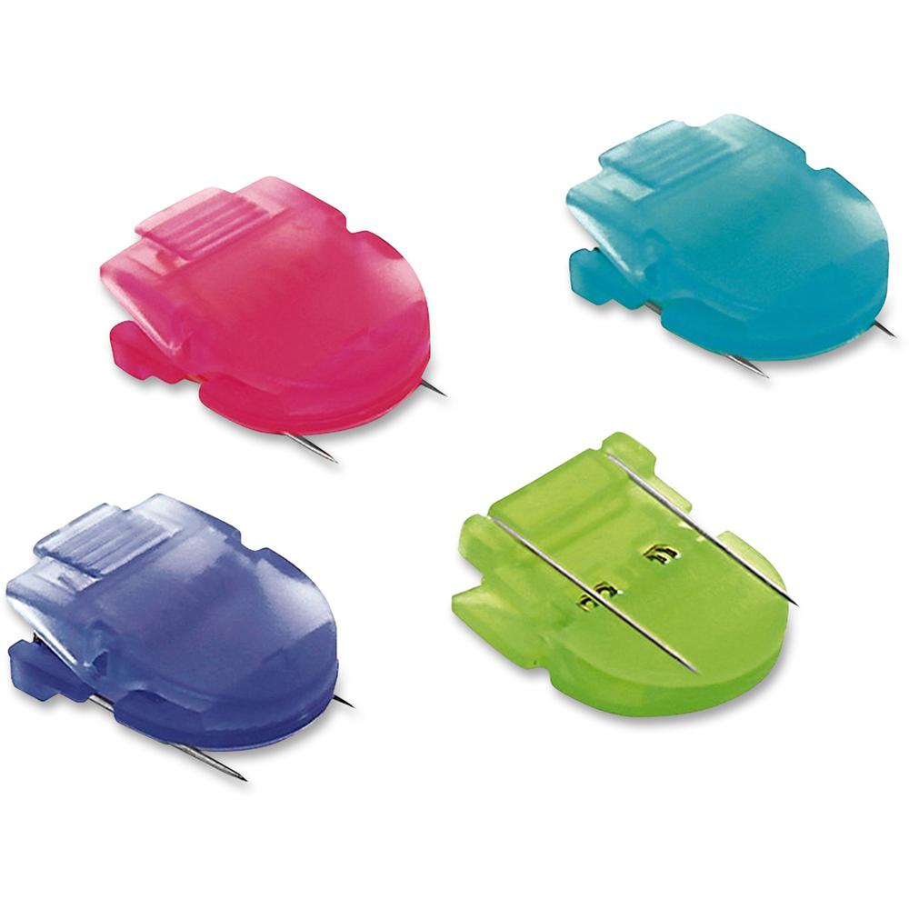 Advantus Brightly Colored Panel Wall Clips - for Paper Clip - Repositionable - 50 / Box - Assorted. Picture 1