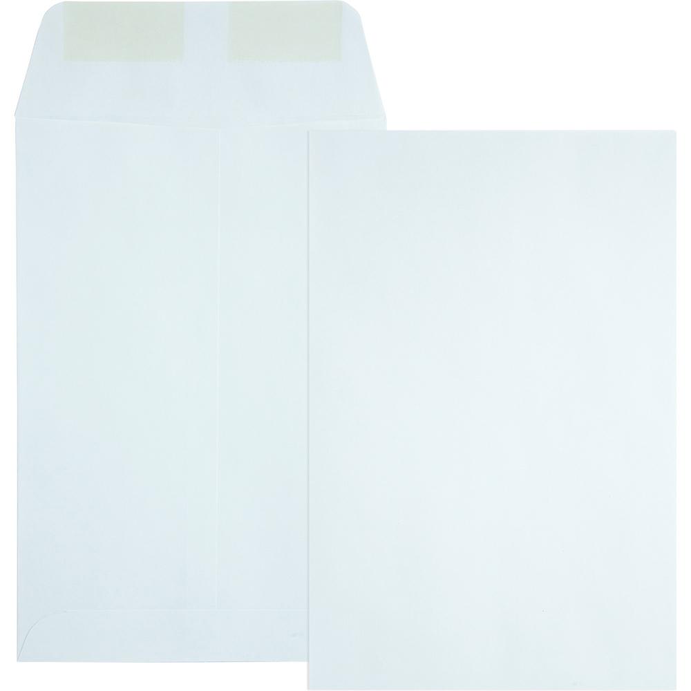 Quality Park 6 x 9 Catalog Mailing Envelopes - Catalog - 6" Width x 9" Length - 24 lb - Gummed - White - Wove - 500 / Box. Picture 1