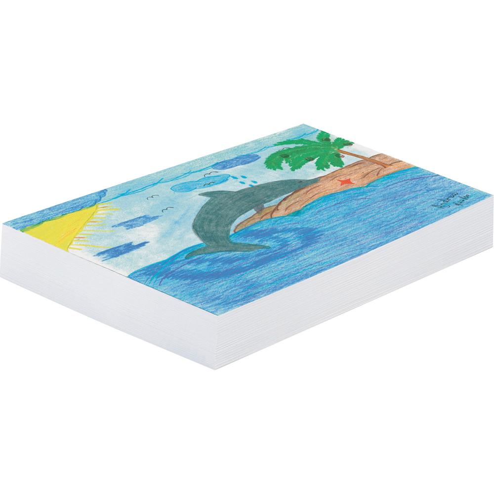 Pacon Newsprint Paper - 500 Sheets - Plain - 12" x 18" - White Paper - Lightweight - 500 / Ream. Picture 1
