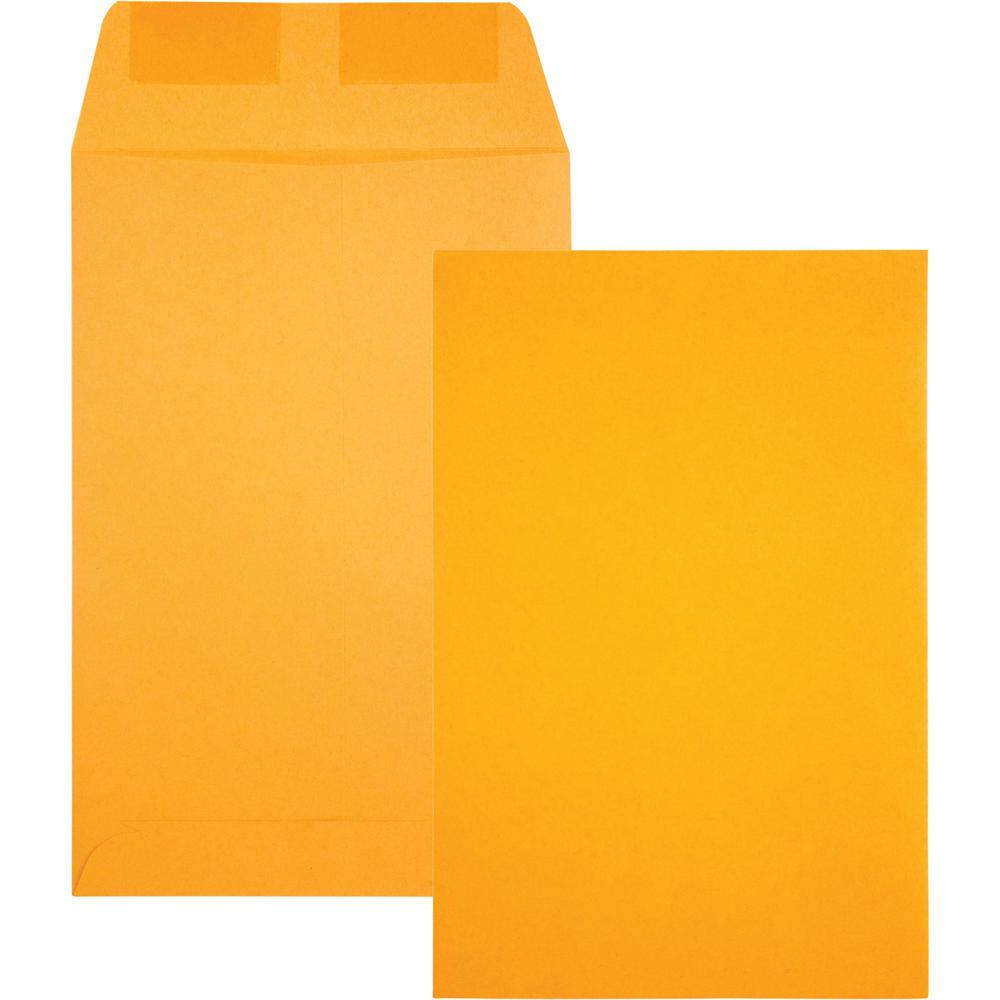 Quality Park 6 x 9 Catalog Envelopes - Catalog - 6" Width x 9" Length - 28 lb - Gummed - Kraft - 500 / Box - Kraft. Picture 1