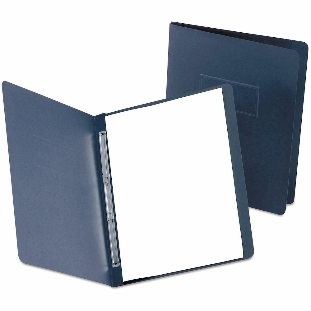 TOPS Presslock Letter Report Cover - 8 1/2" x 11" - 500 Sheets Capacity - 2 x Prong Fastener - 3" for Folder - Black - Flexible, Embossed - 0% Fiber Recycled - 25 / Box. Picture 1
